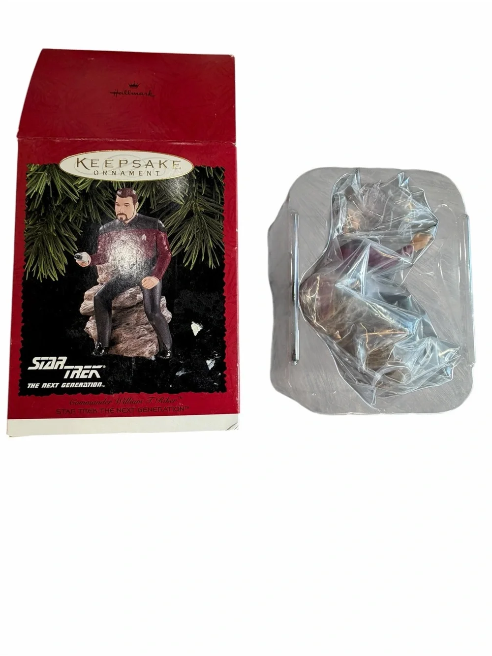 Hallmark Keepsake Star Trek Commander William Riker Ornament 1996 TNG Box